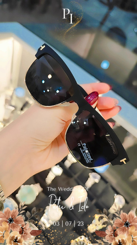 عینک برند tom ford بارکد دار پلاریزه ویو وی ۴۰۰
